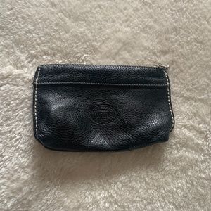 Roots Leather Medium Zip Pouch